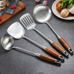 The Ultimate Kitchen Companion: 304 Stainless Steel Wooden Spoon
