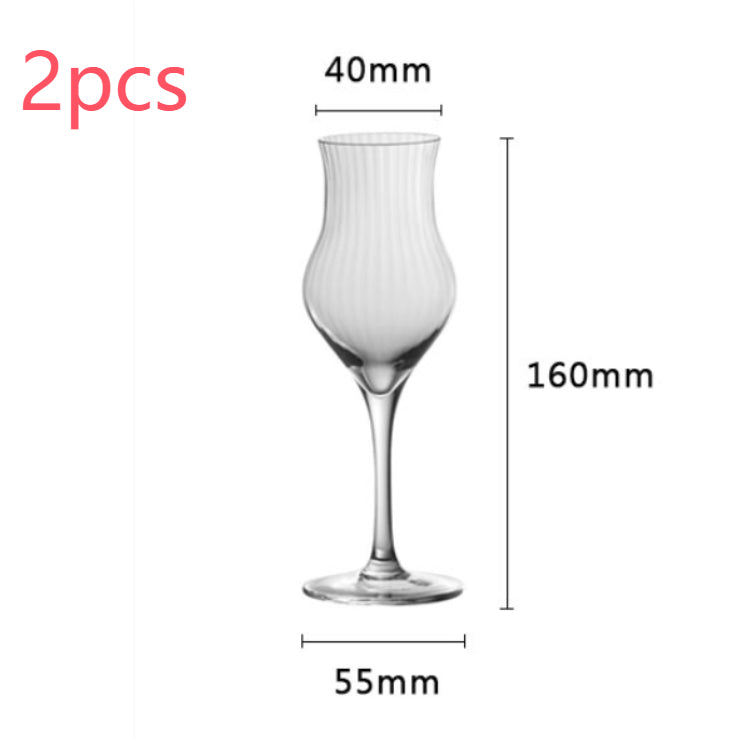Tulip Shape Crystal Stemware Elegant Glass