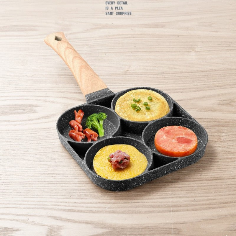 4-Hole Nonstick Egg Frying Pan Breakfast Skillet Household Pan