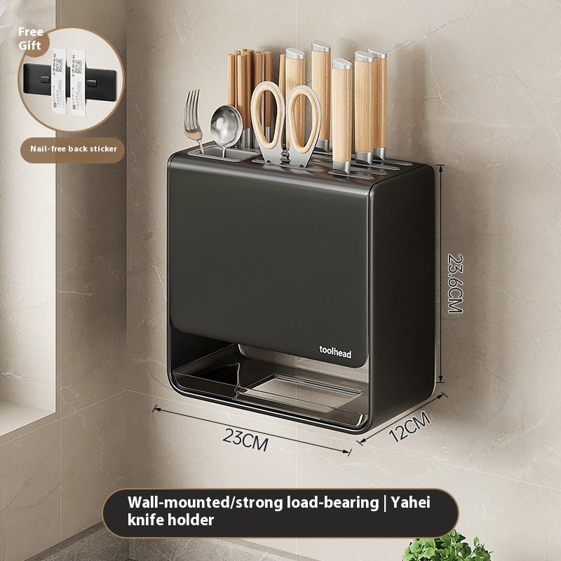 Gun Gray Knife Holder Storage Rack Kitchen Knife Organizer