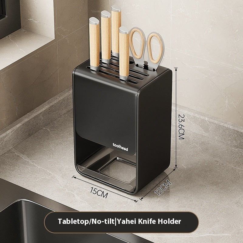 Gun Gray Knife Holder Storage Rack Kitchen Knife Organizer