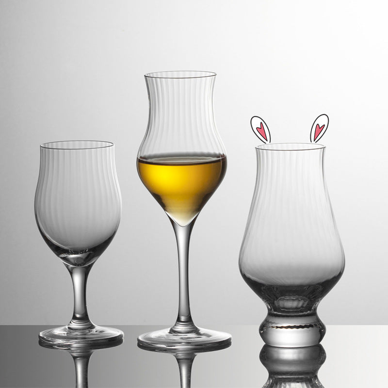 Tulip Shape Crystal Stemware Elegant Glass