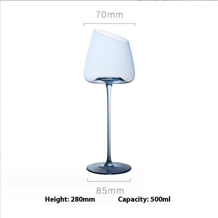 Klein Blue Crystal Goblet Elegant Stemmed Glass
