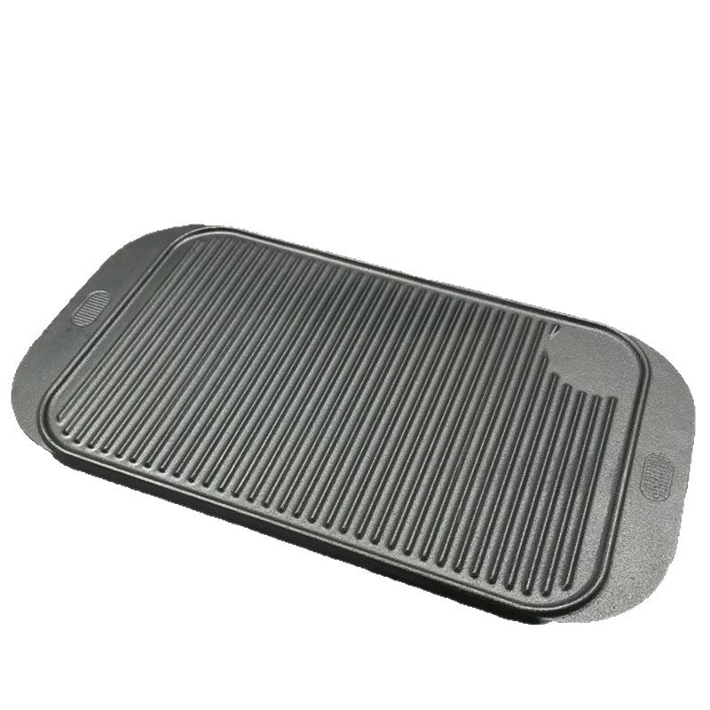 Flat Striped Cast-iron Griddle Double-sided