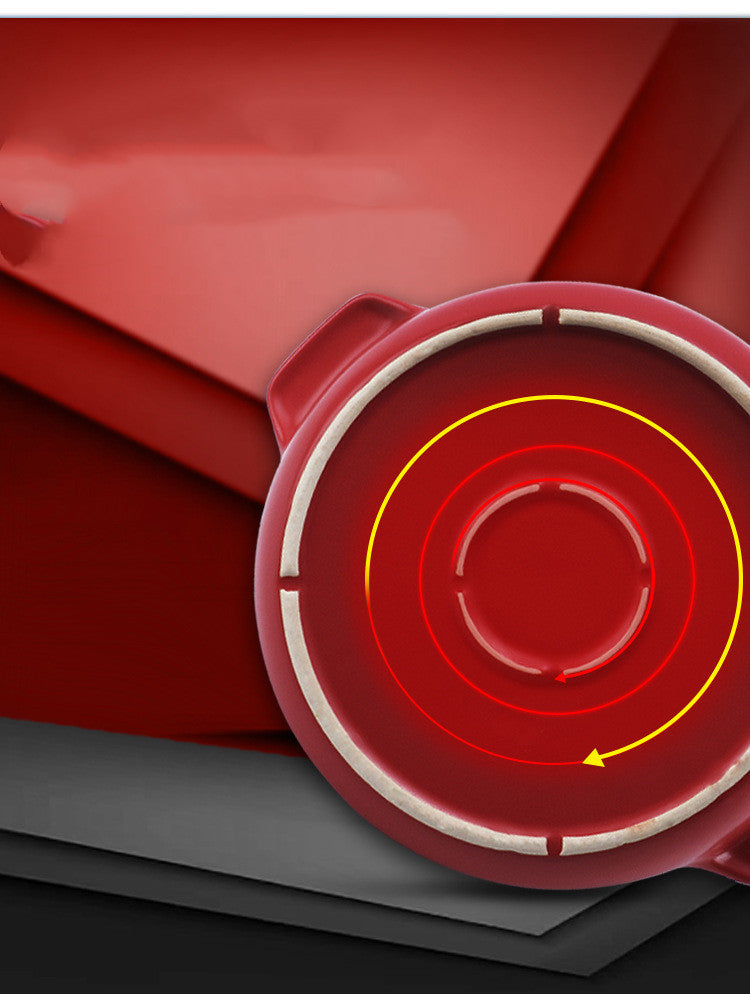 China Red Ceramic Stock Pot Heat Resistant Multi-Purpose Casserole Pot Household