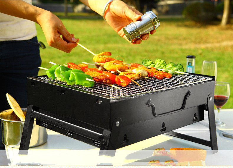 Portable Folding Charcoal BBQ Grill Outdoor Large Barbecue