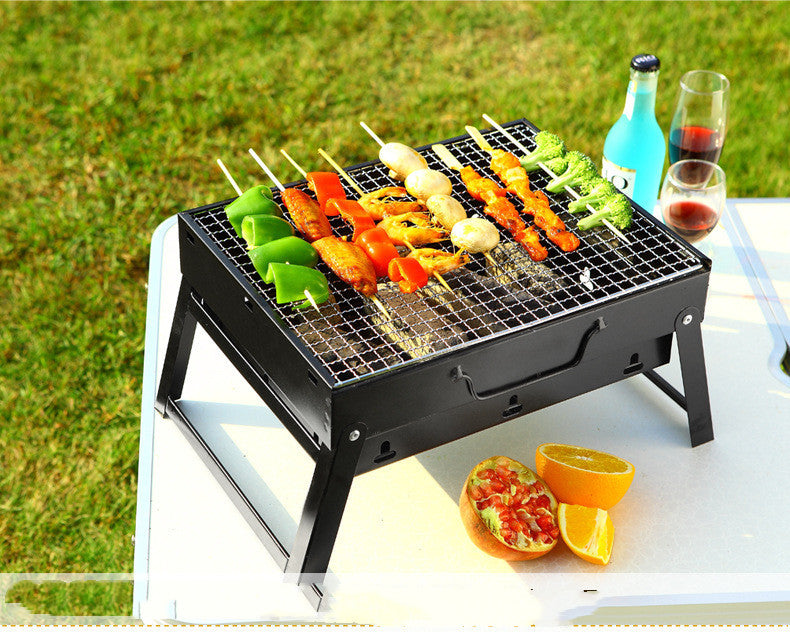 Portable Folding Charcoal BBQ Grill Outdoor Large Barbecue