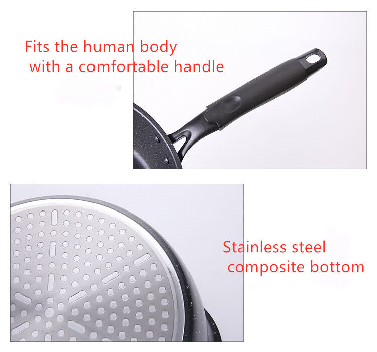 Small Deep Nonstick Frying Pan Household Wok Cooking Pot