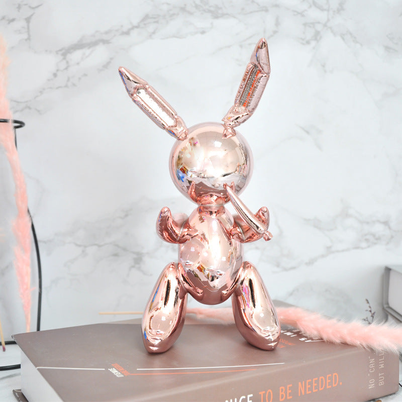 Balloon Rabbit Home Decorative Ornament Figurine