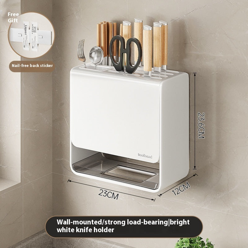 Gun Gray Knife Holder Storage Rack Kitchen Knife Organizer
