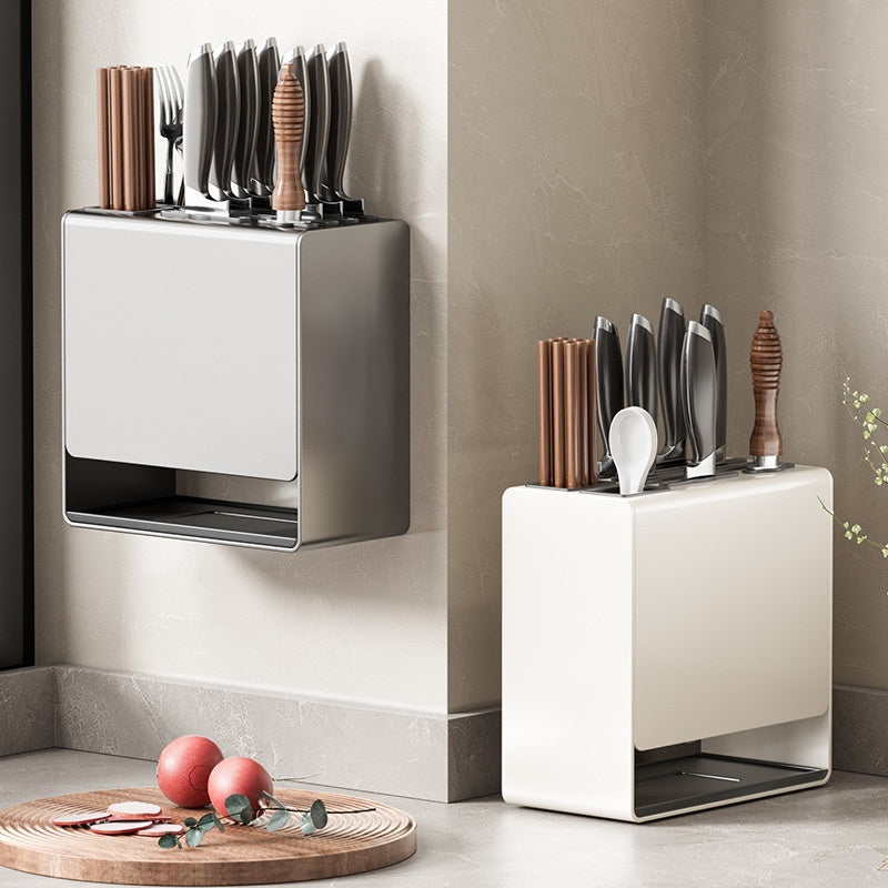 Gun Gray Knife Holder Storage Rack Kitchen Knife Organizer