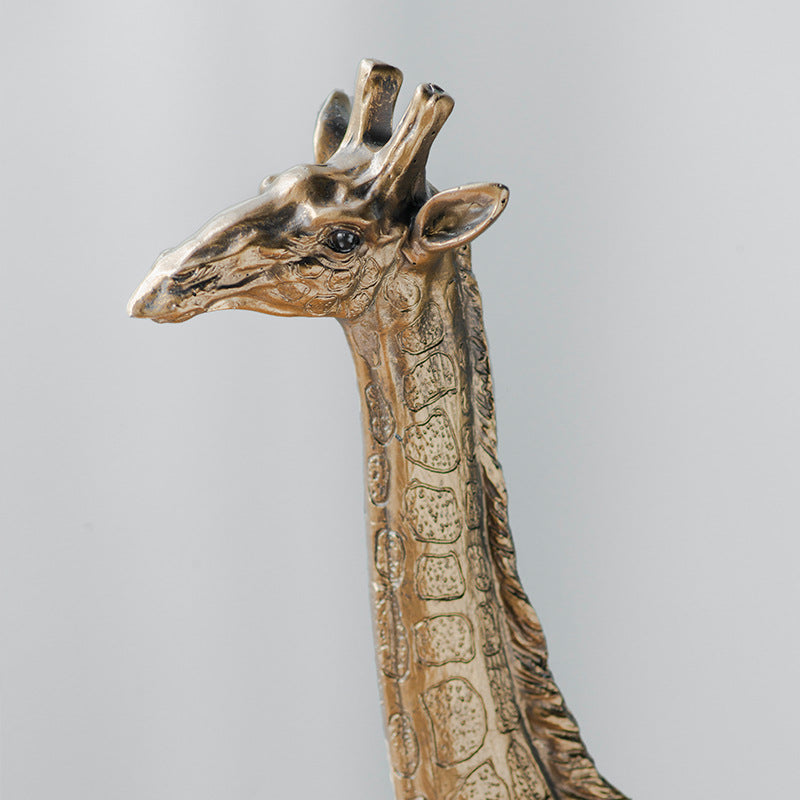 Giraffe Sculpture Ornaments TV Cabinet Study Room Decor