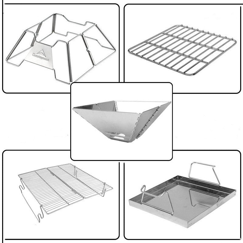 Foldable 2-3 Person Camping BBQ Grill 35cm Burner