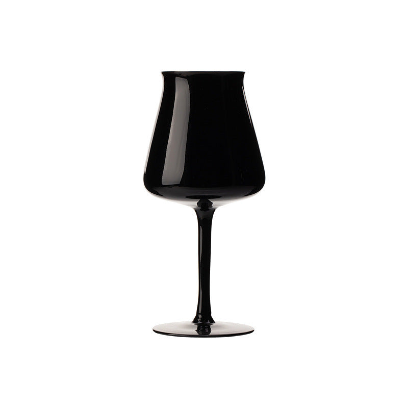 Black Porcelain Crystal Drinking Glass Elegant Beverage Cup