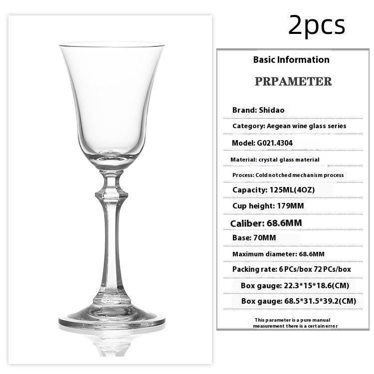 Tulip Shape Crystal Dessert Glass Elegant Stemware