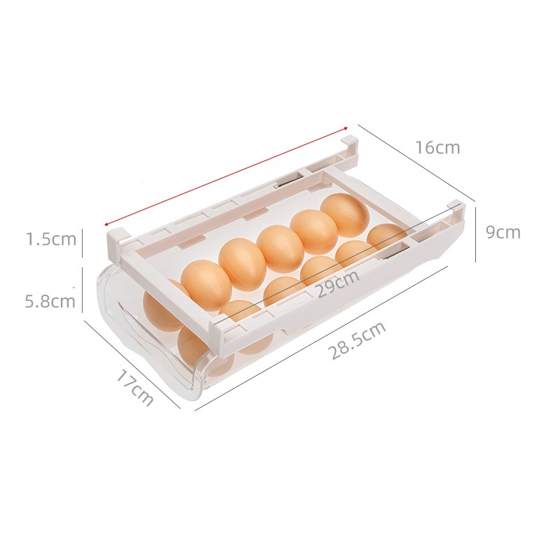 Adjustable Refrigerator Storage Rack Pull-Out Drawer Organizer