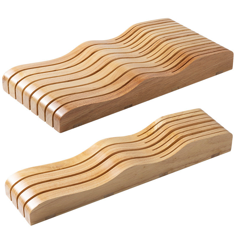 Solid Wood Drawer Knife Rack Household Kitchen Horizontal