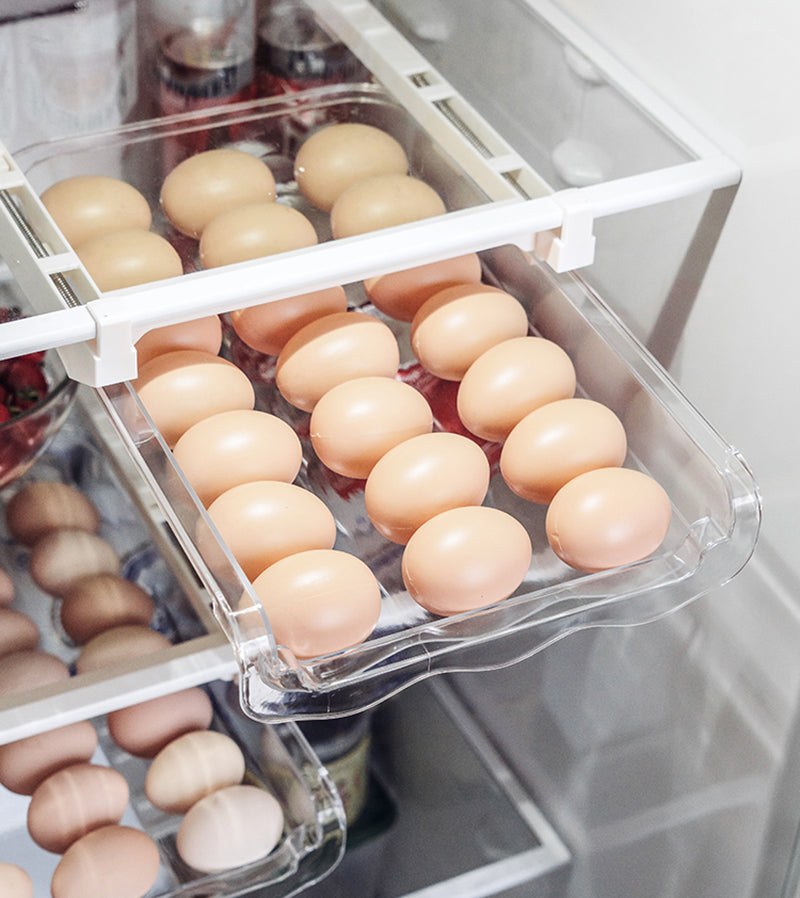 Adjustable Refrigerator Storage Rack Pull-Out Drawer Organizer