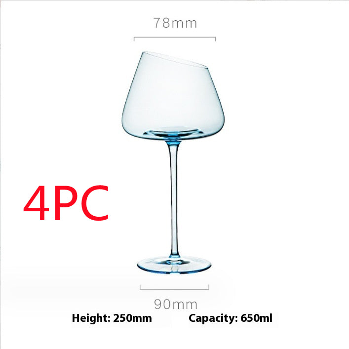 Klein Blue Crystal Goblet Elegant Stemmed Glass