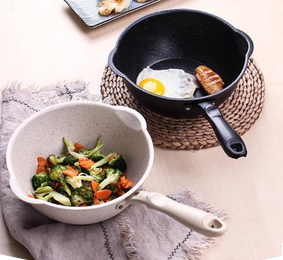 Small Deep Nonstick Frying Pan Household Wok Cooking Pot