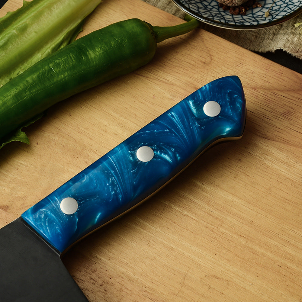 Forged Stainless Steel Blue Handle Kitchen Knife Set