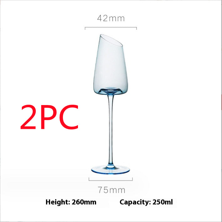 Klein Blue Crystal Goblet Elegant Stemmed Glass