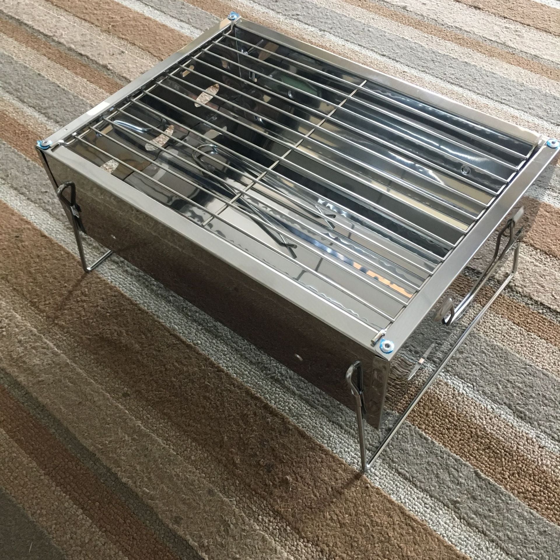 Portable Stainless Steel Charcoal BBQ Grill Household