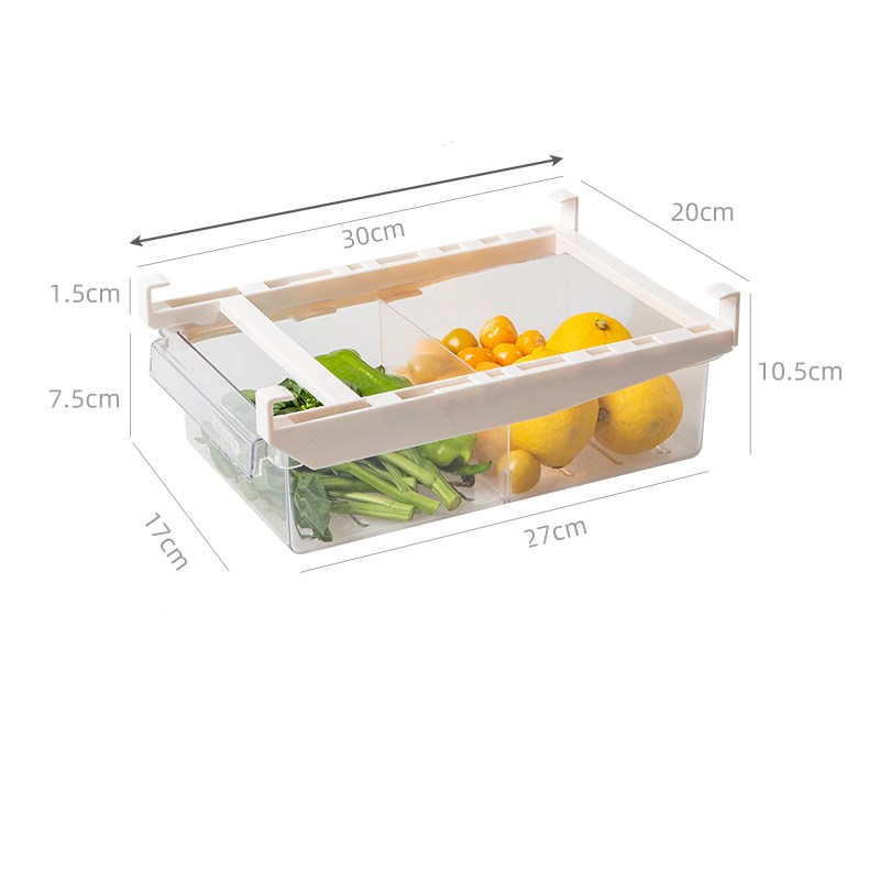 Adjustable Refrigerator Storage Rack Pull-Out Drawer Organizer