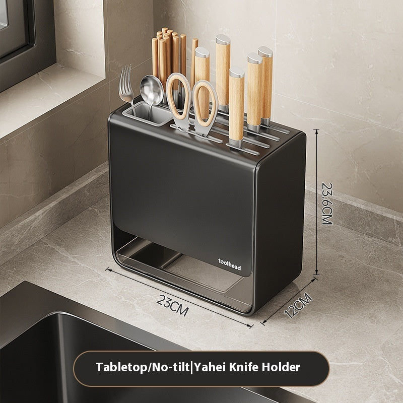 Gun Gray Knife Holder Storage Rack Kitchen Knife Organizer