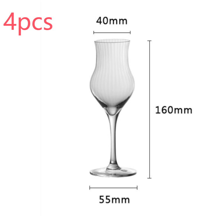 Tulip Shape Crystal Stemware Elegant Glass