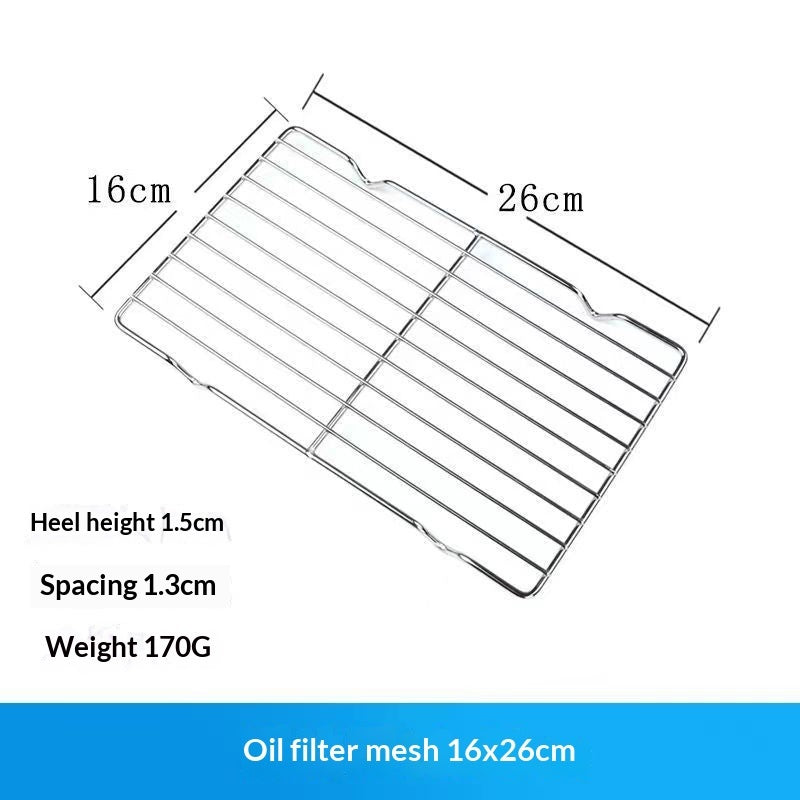 Stainless Steel Draining Rack Oil Skimming Grill Net