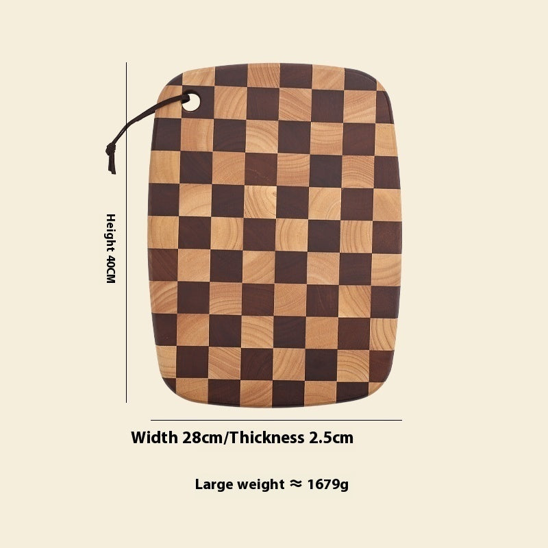 Acacia Wood Chessboard Pattern Cutting Board Solid Kitchen Board