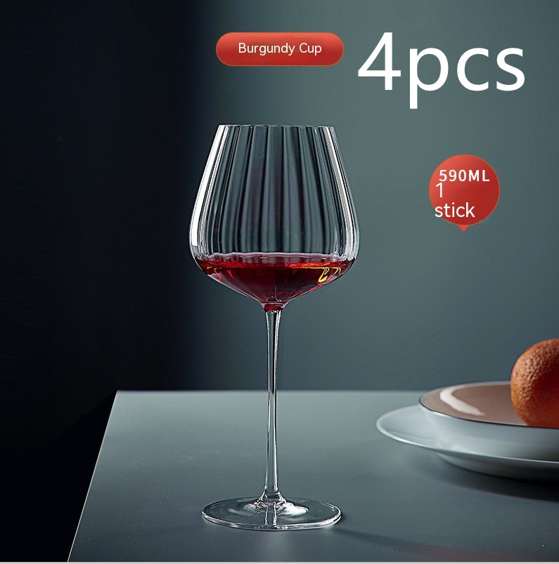 Rainbow Burgundy Crystal Elegant Stemmed Drinking Glass