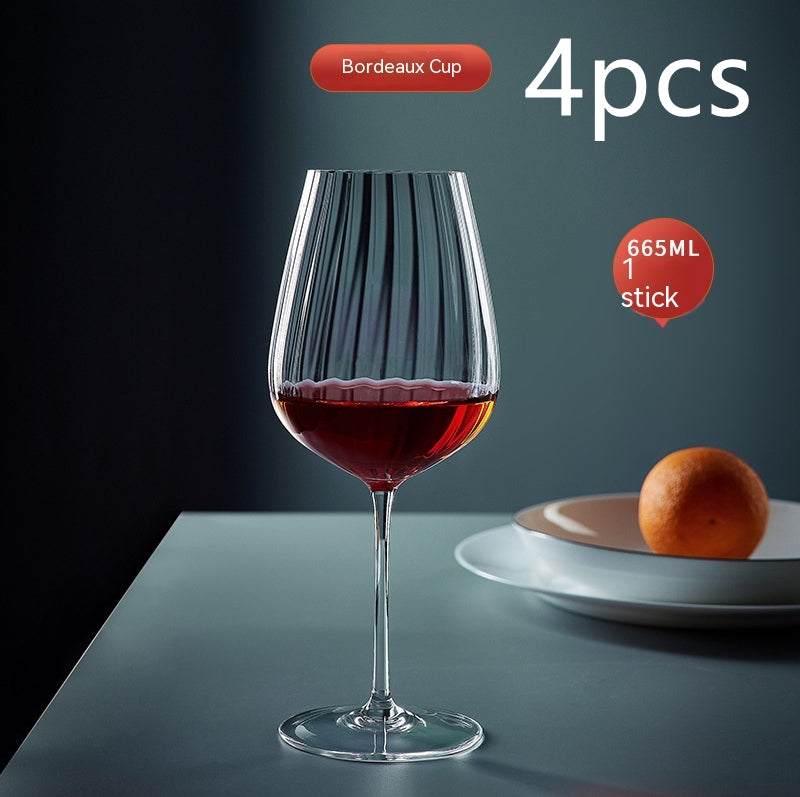 Rainbow Burgundy Crystal Elegant Stemmed Drinking Glass