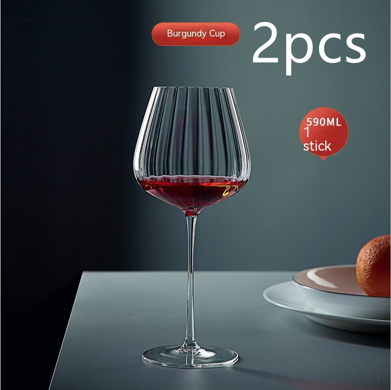 Rainbow Burgundy Crystal Elegant Stemmed Drinking Glass