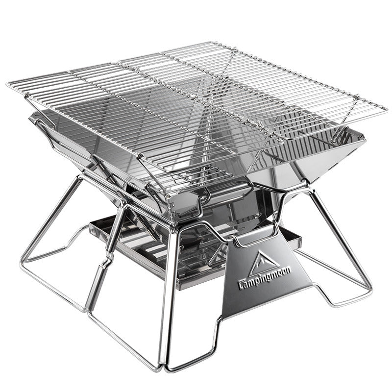 Foldable 2-3 Person Camping BBQ Grill 35cm Burner