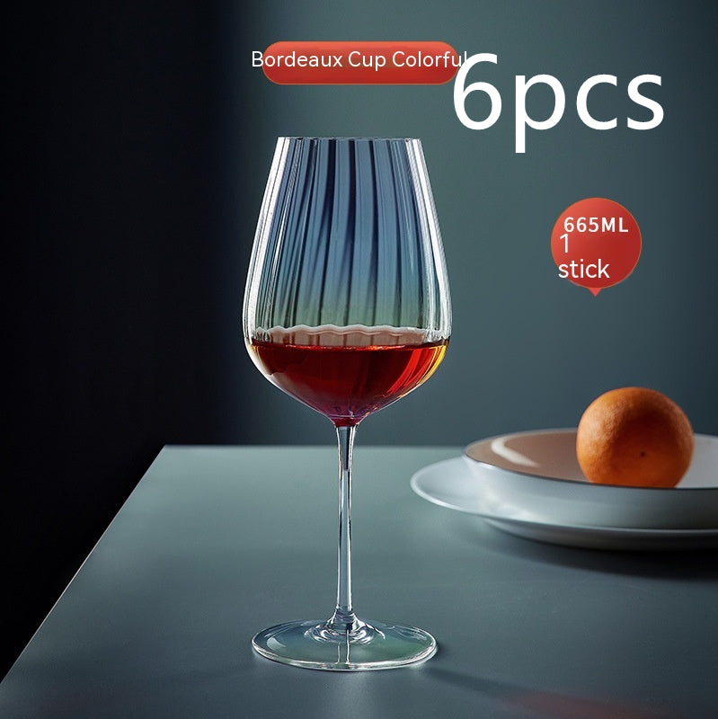 Rainbow Burgundy Crystal Elegant Stemmed Drinking Glass