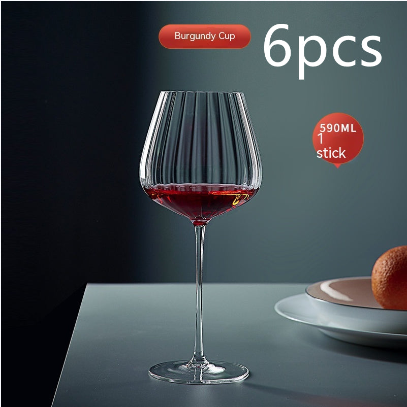 Rainbow Burgundy Crystal Elegant Stemmed Drinking Glass