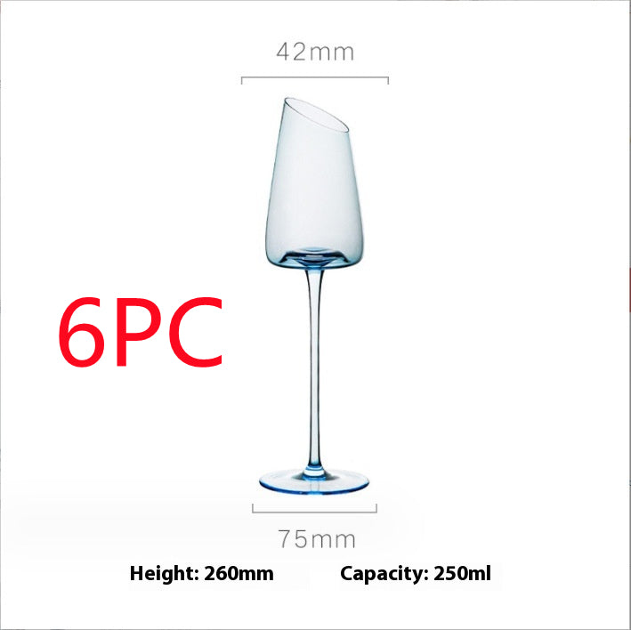 Klein Blue Crystal Goblet Elegant Stemmed Glass