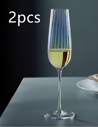 Rainbow Burgundy Crystal Elegant Stemmed Drinking Glass