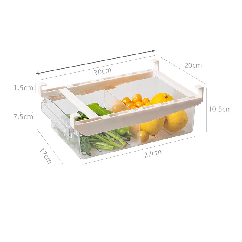 Adjustable Refrigerator Storage Rack Pull-Out Drawer Organizer