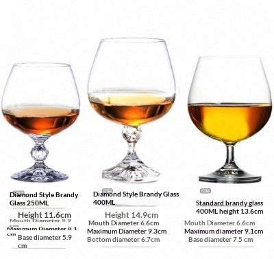 Elegant Crystal Brandy Glass Stemware Goblet