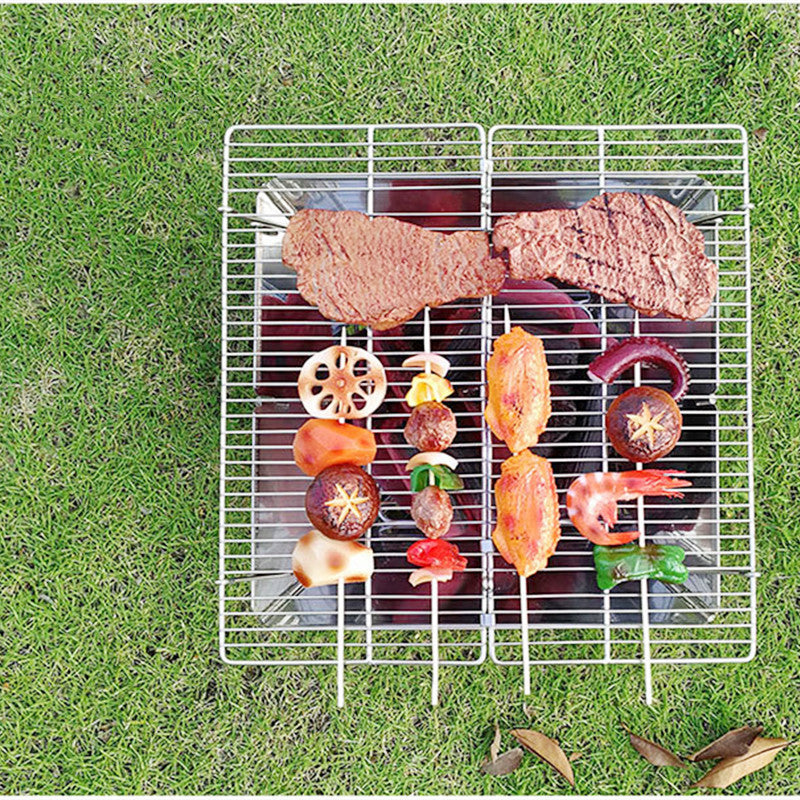 Foldable 2-3 Person Camping BBQ Grill 35cm Burner