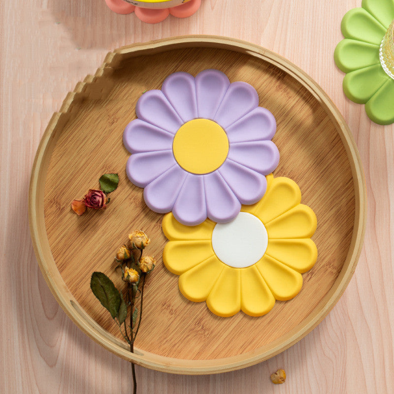 Daisy Flower Silicone Placemat Insulation Kitchen Decor