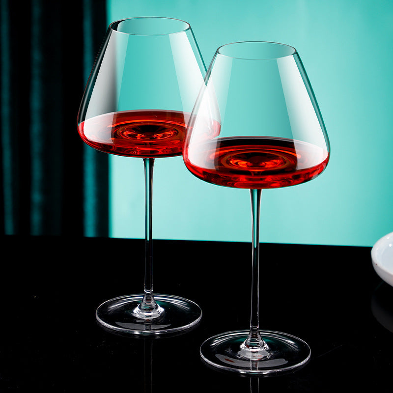 Crystal Red Wine Goblet Elegant Stemmed Glass