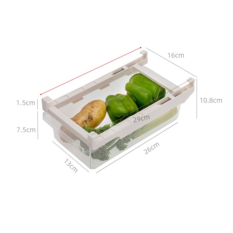 Adjustable Refrigerator Storage Rack Pull-Out Drawer Organizer