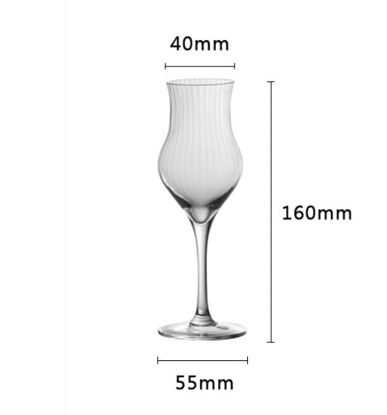 Tulip Shape Crystal Stemware Elegant Glass