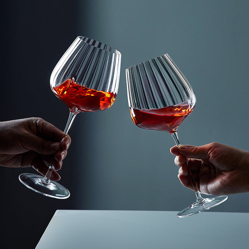 Rainbow Burgundy Crystal Elegant Stemmed Drinking Glass