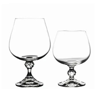 Elegant Crystal Brandy Glass Stemware Goblet