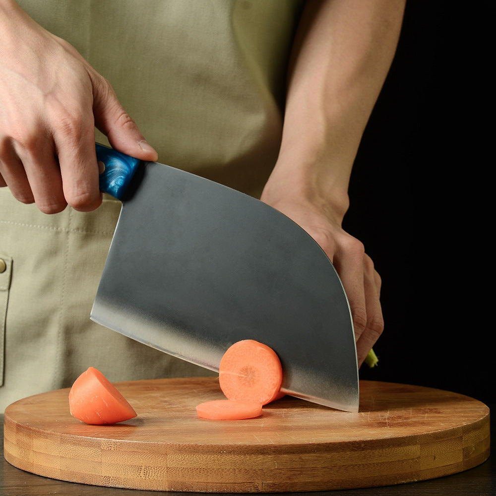 Forged Stainless Steel Blue Handle Kitchen Knife Set